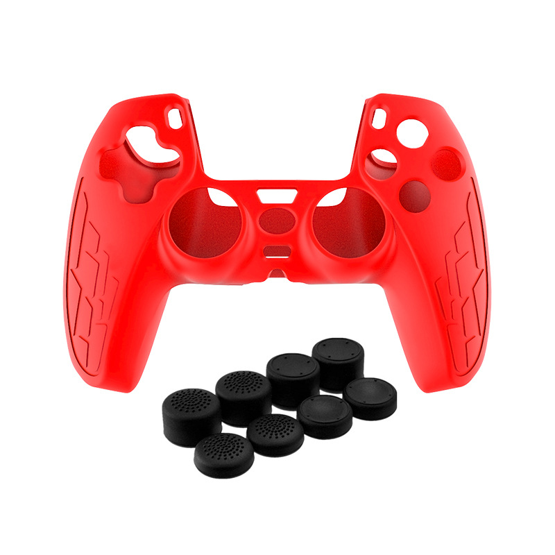 TOYILUYA/Yilu ya PS5 cubierta de la manija ps5 engrosada cubierta de goma suave cubierta protectora cubierta de textura antideslizante con tapa