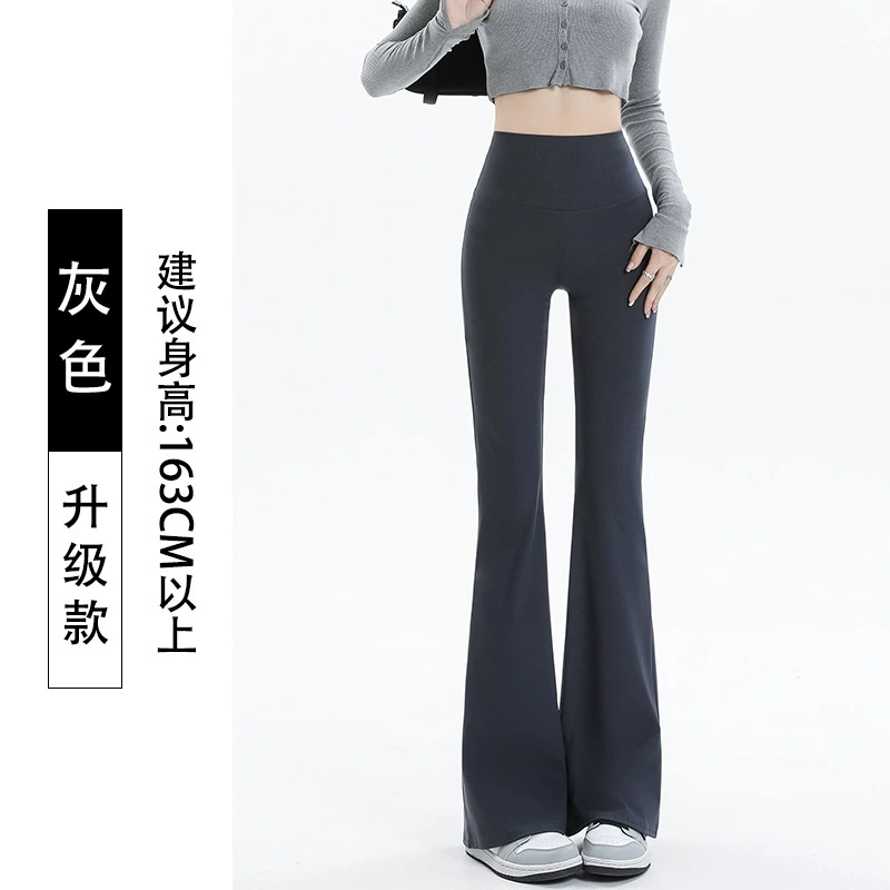 Trousers women's (Shark) demi-season fitted flared leggings, high-waist, 2 colors, M–XL