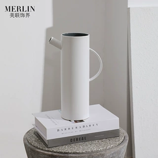美联饰界高陶瓷水壶哑光设计家居摆件简约现代风格