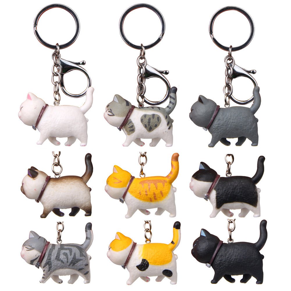 35g Weight Bag Pendant, Keychain Classification Cute Cat Metal Unisex Bag Pendant Keychain
