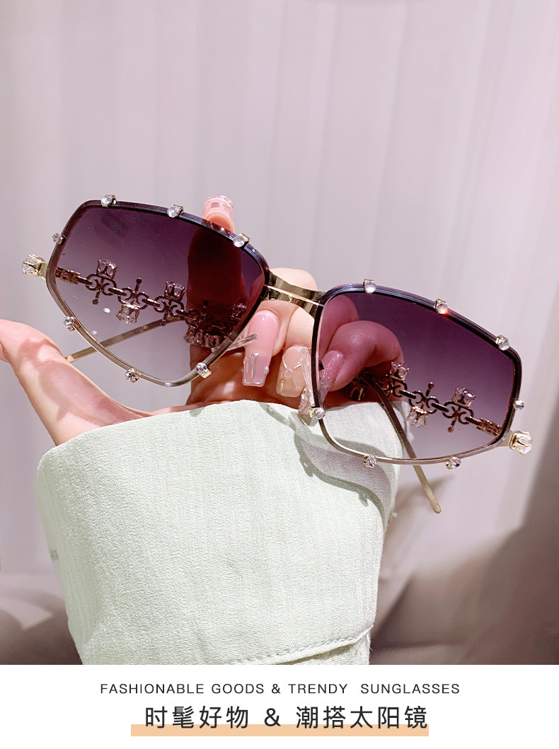54g Weight Full Frame Glasses Structure Sunglasses, Glasses Classification PC, UV400 Protection Lens Material Basic Solid Color PC UV400 Protection Toad Glasses Full Frame Women's Sunglasses