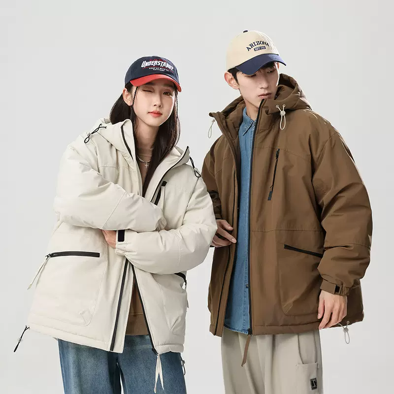 2023年冬季新款直播数据主推爆款多色小众休闲保暖抗寒连帽棉衣