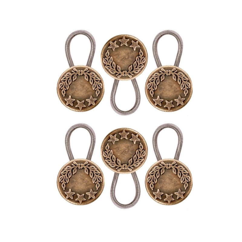 15mm五角星牛仔裤孕妇延长扣 弹性松紧替换弹簧延长工字扣