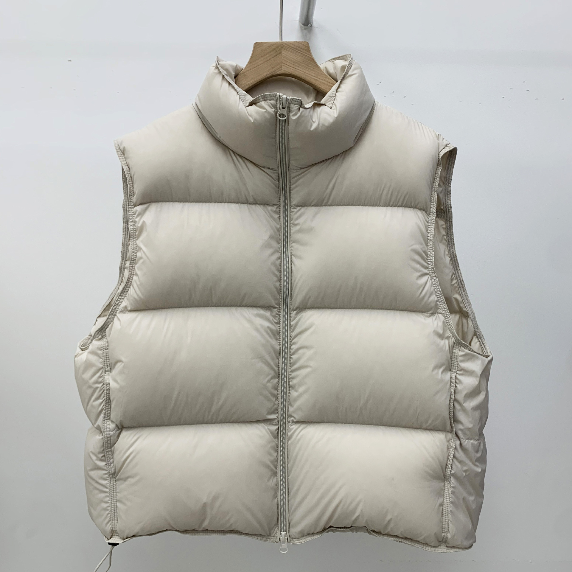 95白鸭绒立领无袖马甲羽绒服女秋冬韩系宽松百搭外套保暖加厚马夹