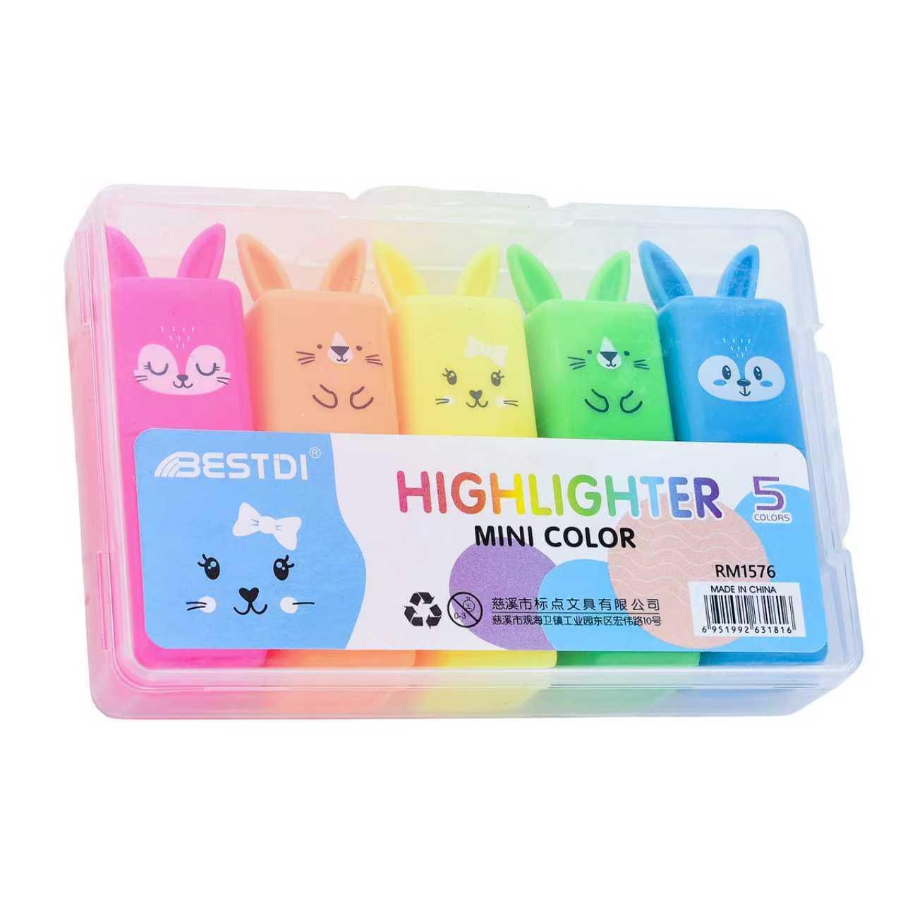 Orejas de conejo de cinco colores