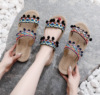 【民族风】二型拖鞋平跟外穿夹脚凉拖鞋女夏季新款外出海边沙滩鞋|ru