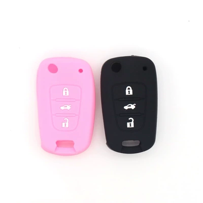 figure folding 3 key silicone – Static Rod/Key Bag - pink