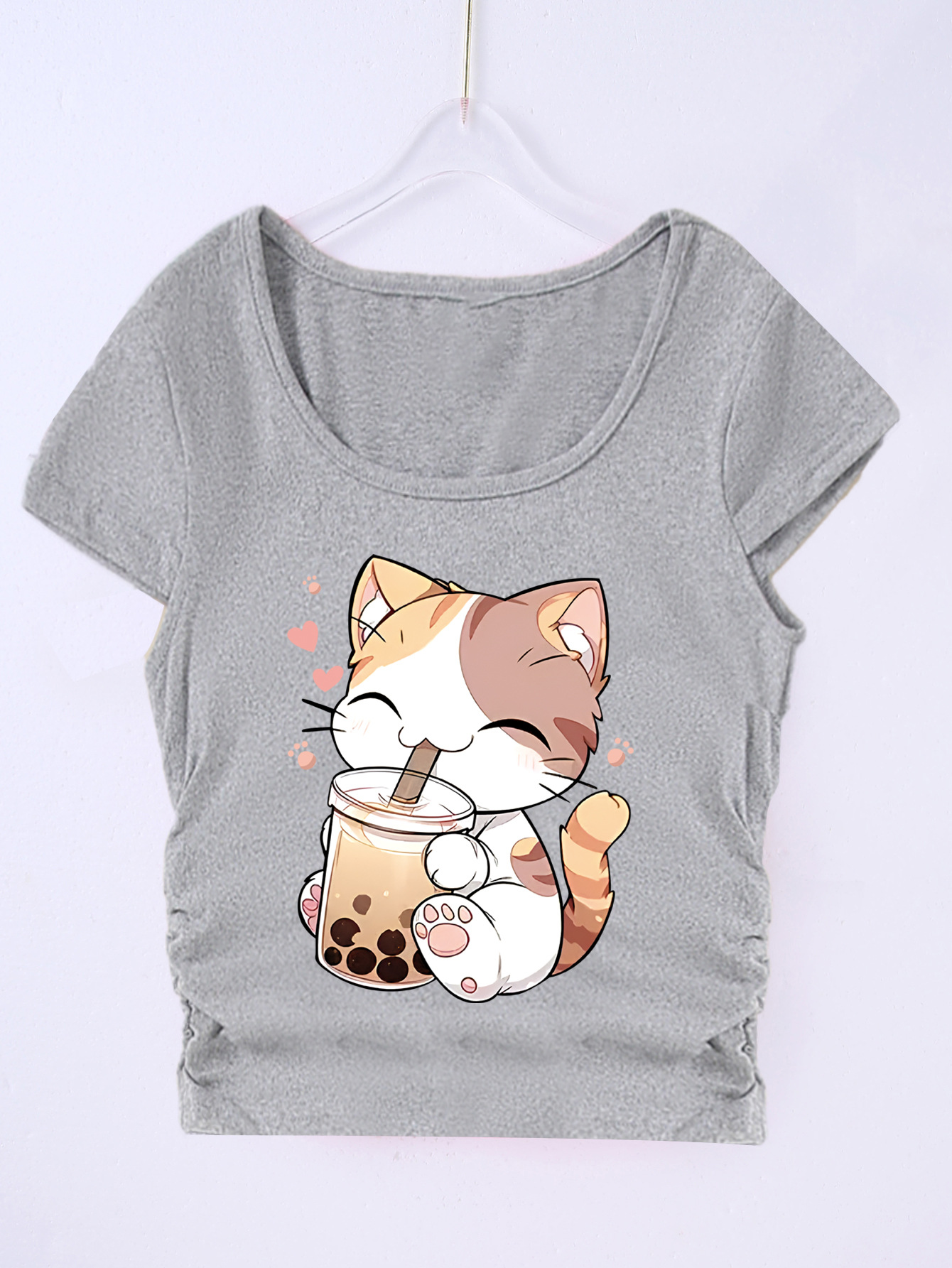 캣 그레이 티셔츠