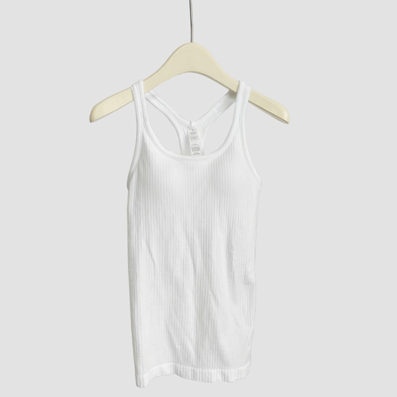 Long Yoga Vest (Women's) Breathable Detachable Sports Top with Removable Cups, 2–8 Sizes