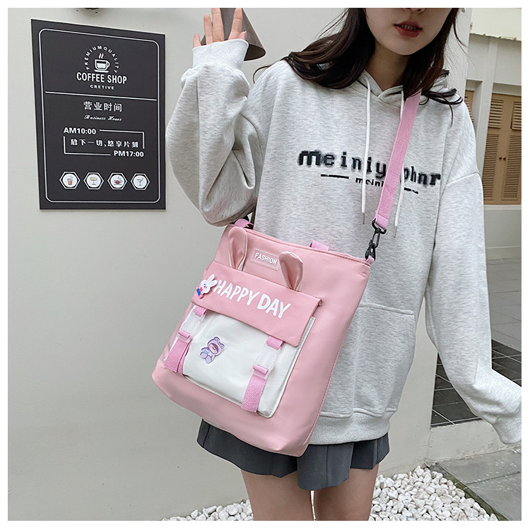 Large-capacity file bag, primary school student handbag that can be carried on one shoulder, book bag for girls with high appearance standards, homework books and test papers bag undefined