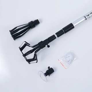 定制伸缩杆取灯泡换灯工具 高空换灯器 铝杆摘果器