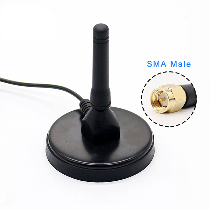 4G LTE磁盘全向天线 短杆子吸盘强磁天线 SMA接头 车载天线