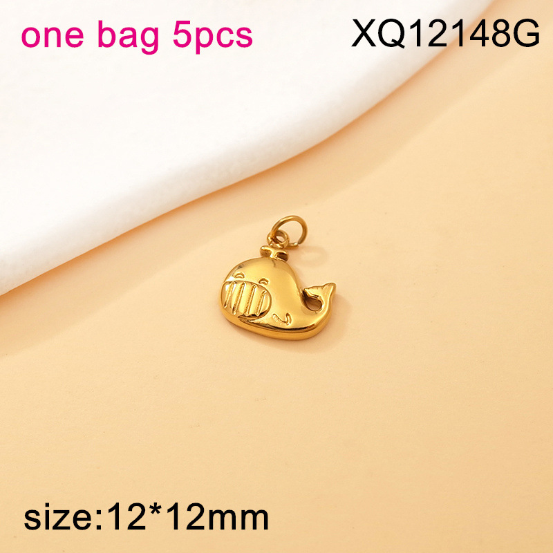 Accesorios de joyería de acero de titanio Serie de vida marina Concha Concha Estrella de mar Tortuga Collar de bricolaje Accesorios de pulsera colgante