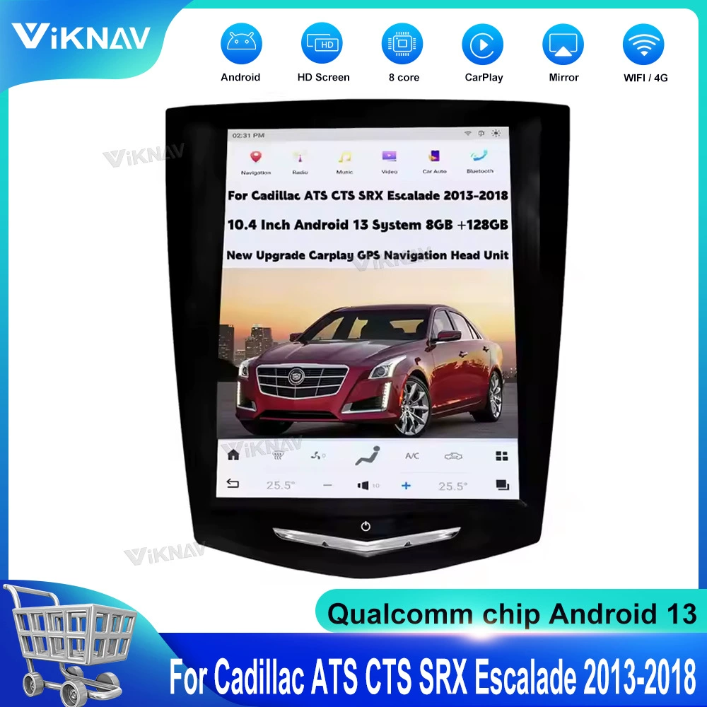 Горячие товары, подходят для Cadillac Escalade ATS CTS SRX, Android-модифицированная большая центральная навигационная панель