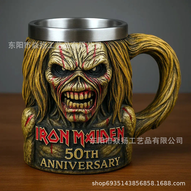 新品 アイアンメイデン 50周年記念 アイアンメイデン 50周年記念 3Dマグカップ|undefined
