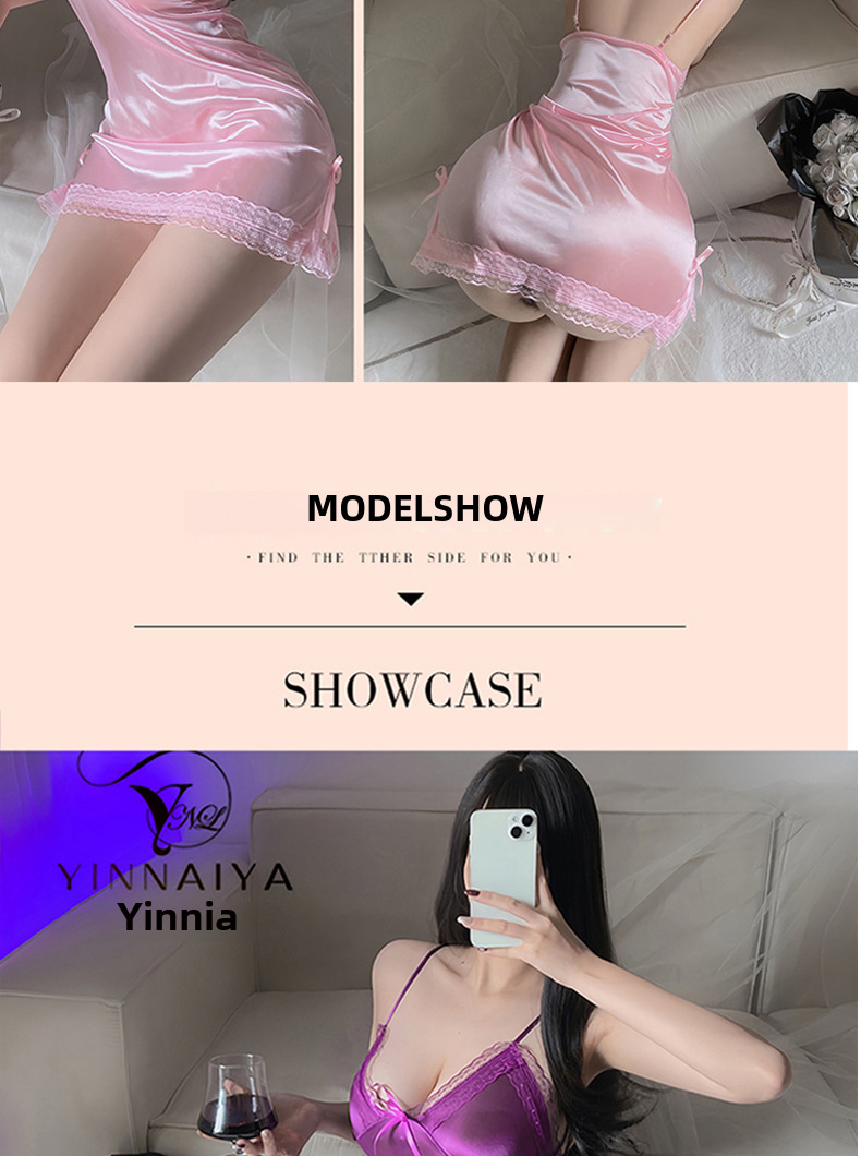 Guanyun sous-vêtements sexy qualité qualité commerce extérieur bretelles hanche sexy sous-vêtements ensemble femme de chambre uniforme pyjama chemise de nuit_voghion.com