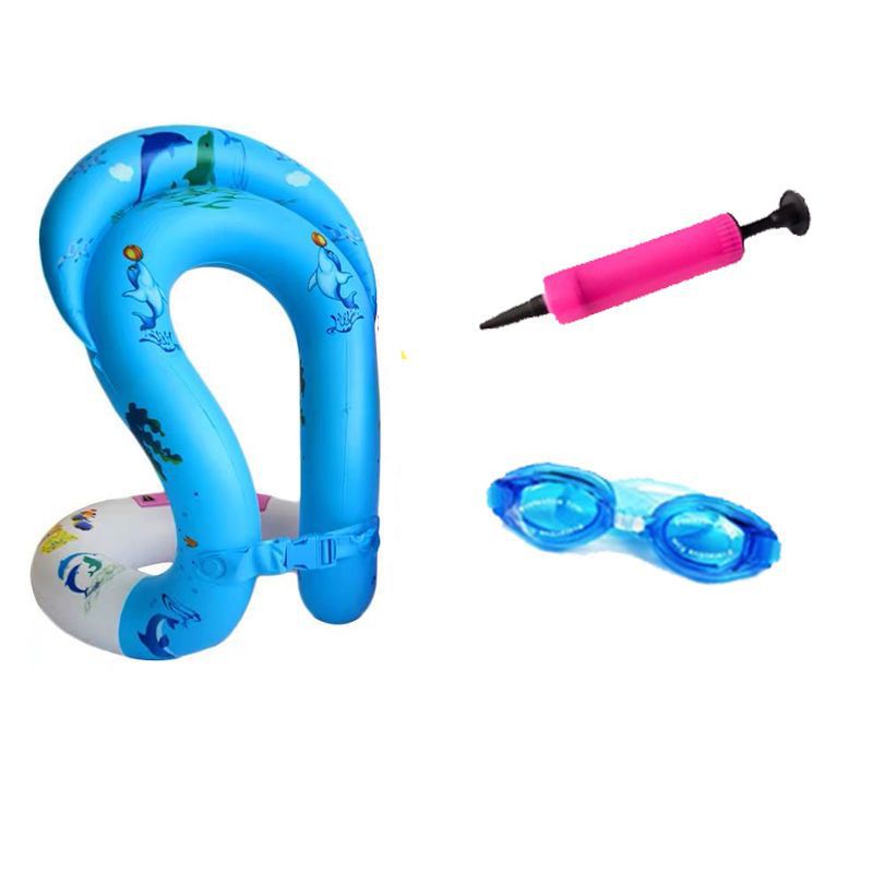 [스카이블루] 업그레이드된 두꺼워진 U자형 [수영고글+펌프]