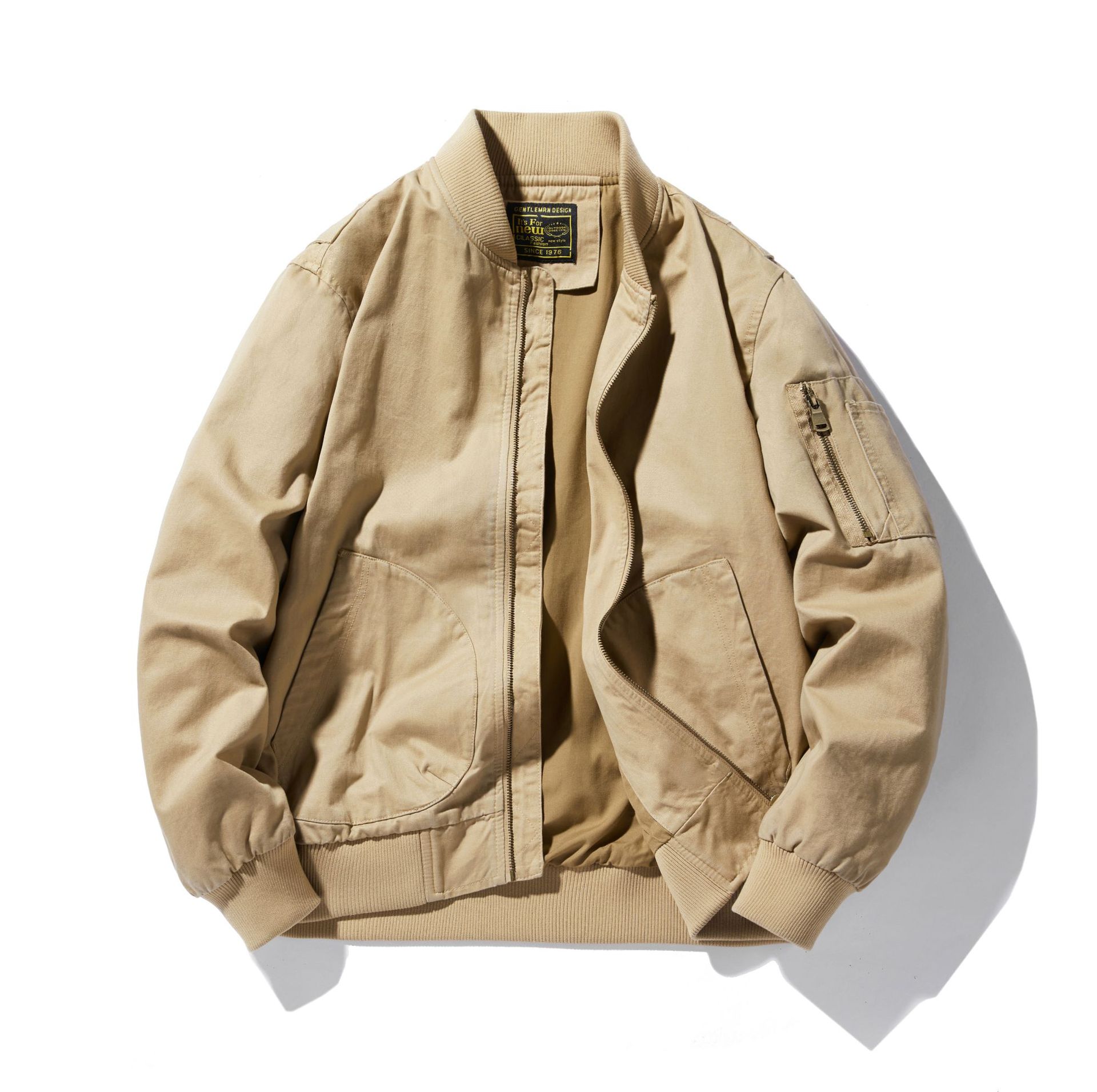 2023 de primavera y otoño transfronteriza nueva Chaqueta de algodón puro de los hombres de la Fuerza Aérea MA1 piloto de béisbol chaqueta suelta casual hombres
