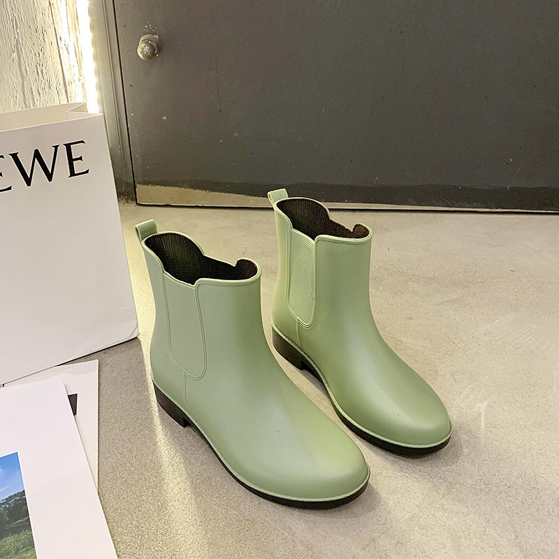 日系时尚雨鞋女士中筒可爱雨靴外穿防滑防水胶鞋耐磨厨房工作水鞋|undefined