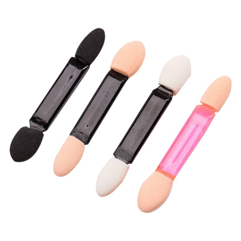 Esponja de doble cabeza palo de sombra de ojos palo de látex de dos colores palo de sombra de ojos cepillo de esponja maquillaje de ojos herramientas de maquillaje