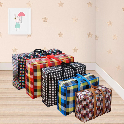 Portable Thickened Moving Bag Large Capacity Moving Bag Large Size Waterproof Film Non-woven Fabric Weaving Wholesale
