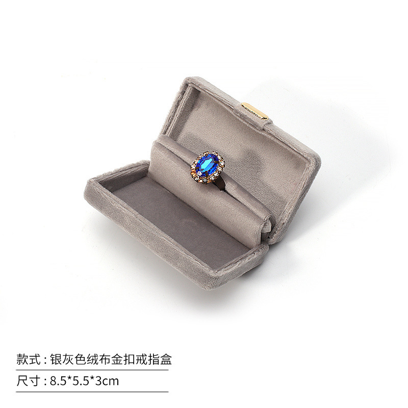 Caja de embalaje de joyería de terciopelo, colgante portátil, caja de embalaje de collar, caja de anillo de joyería ligera y compacta