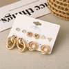 Retro earrings, set from pearl, Amazon, suitable for import, french style