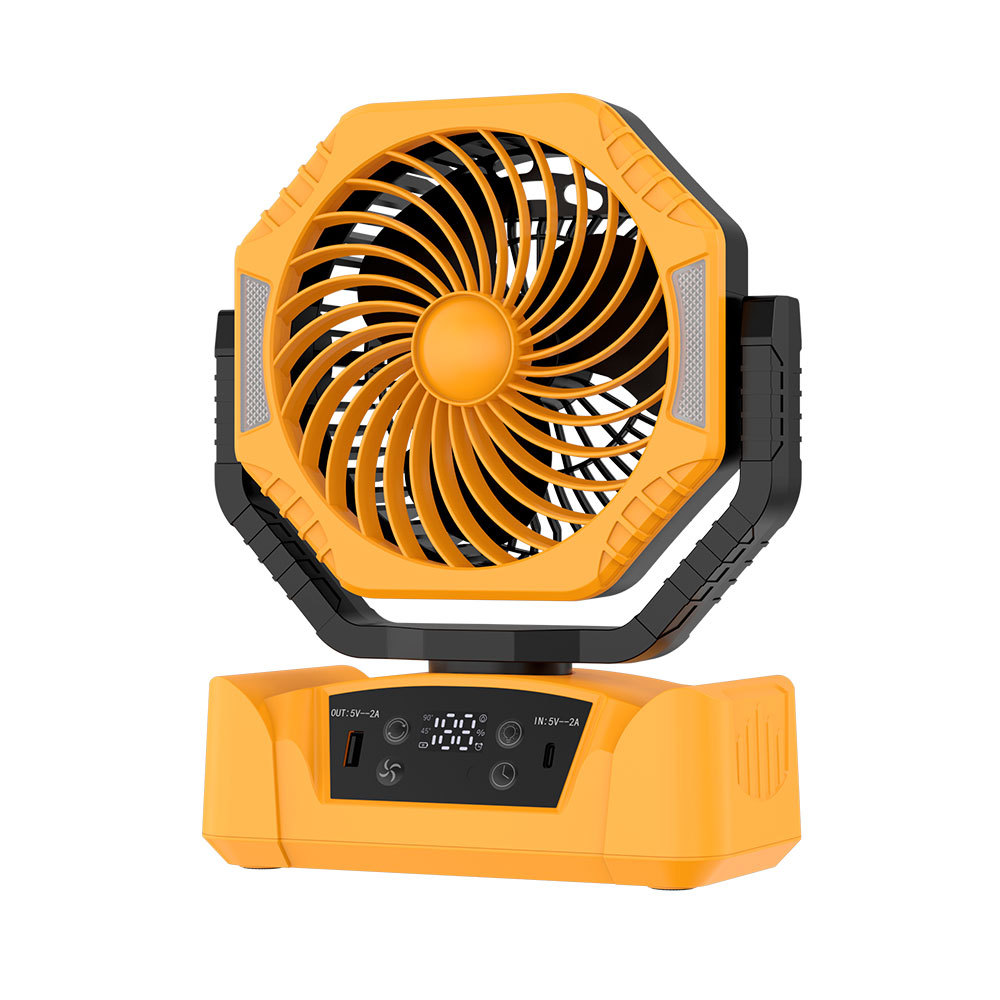 Ventilador Portátil para Camping Recargable USB con Luz LED para Camping y Tienda de Campaña