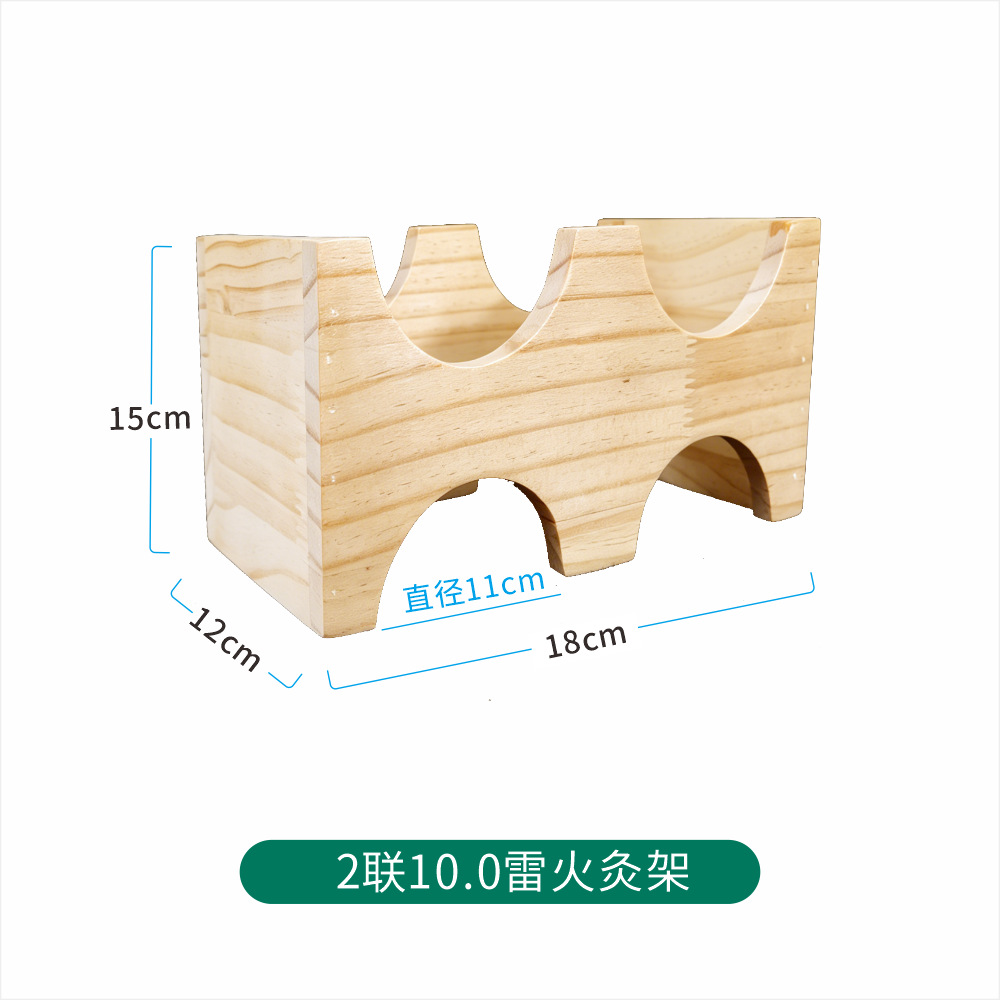 Solid Wood Moxa Stick Holder Stand 3-Slot Thunder Fire Moxibustion Rack Home Moxa Tool in use