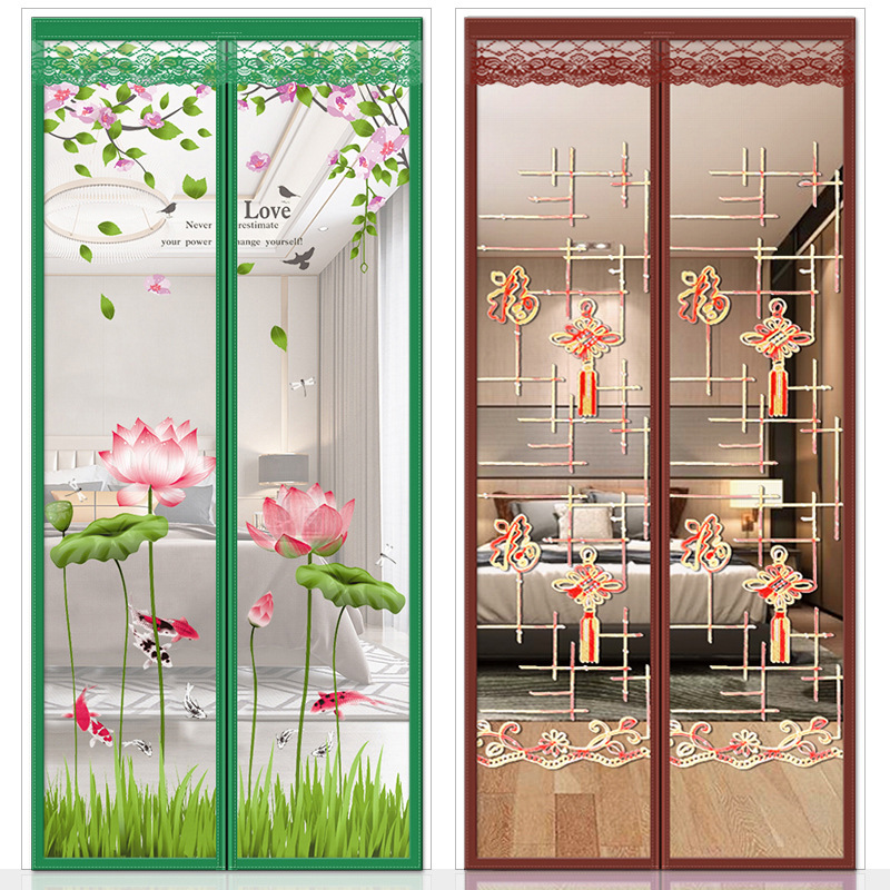 Velcro mosquito-proof door curtain screen door summer screen window fly-proof household partition self-priming magnet pair mosquito-absorbing account