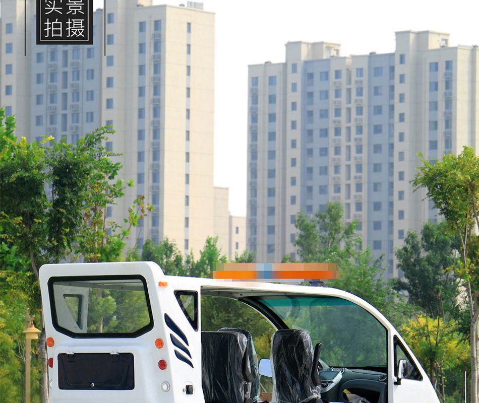 Electric Patrol Car for Residential Property Management, Semi-Enclosed Sightseeing Vehicle, Security Custom-Made 4-8 Seat Electric Patrol Car