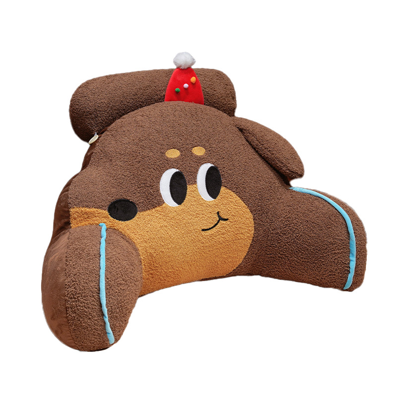 Cojín de cabecera de cama de perro de salchicha encantador para niñas dormitorio bolsa suave protector de cintura cojín de respaldo sofá de lectura cojín de espalda image 5