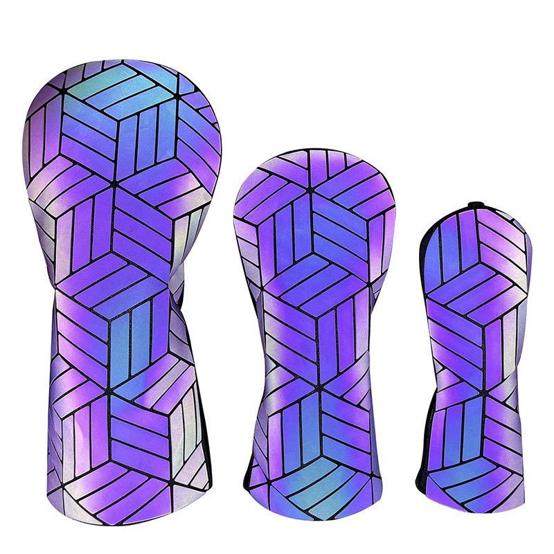 Nuevos suministros de golf personalizados, juegos de palos de golf, juegos de madera, juegos de cabeza de varilla de color mágico, juegos protectores que cambian de color transfronterizos