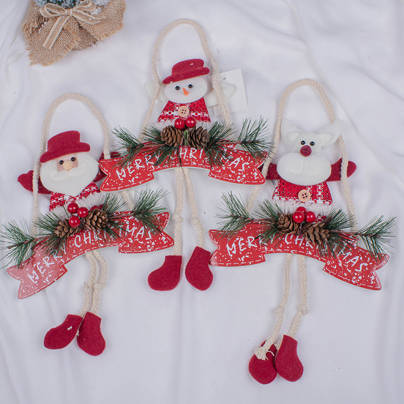 Decoración del árbol de Navidad personalizada colgante muñeca de nieve de Navidad KT Board Doll Listing Atmosphere Decoration