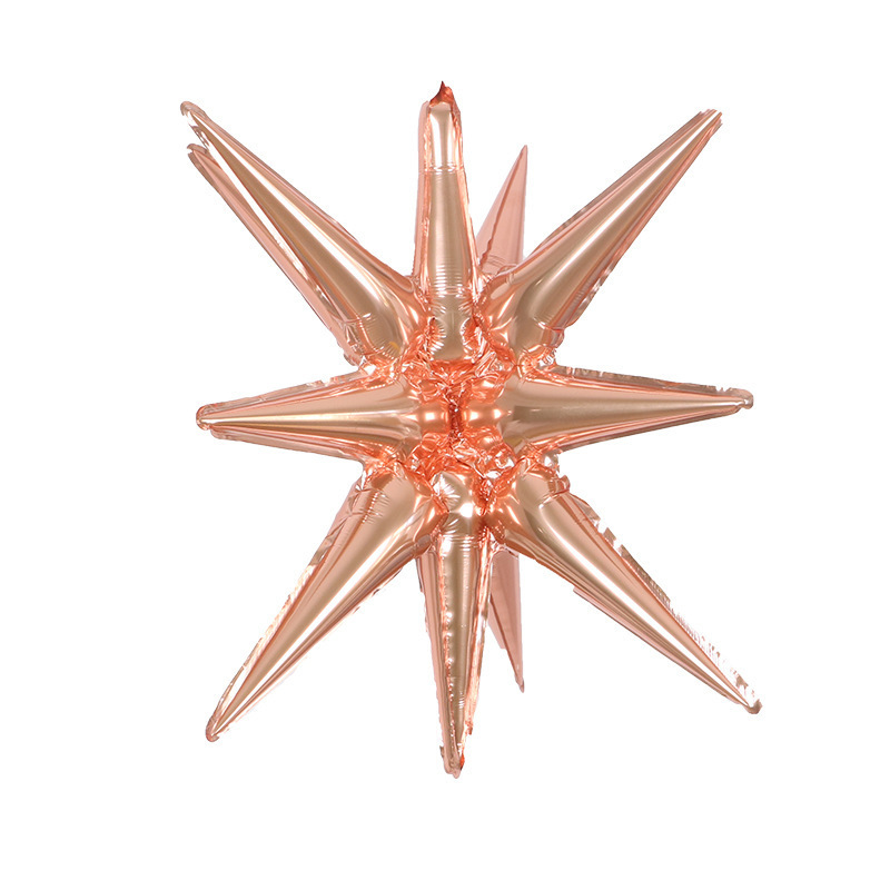 22寸连体镭射4D爆炸星27寸一体水滴气球婚庆生日派对装饰铝