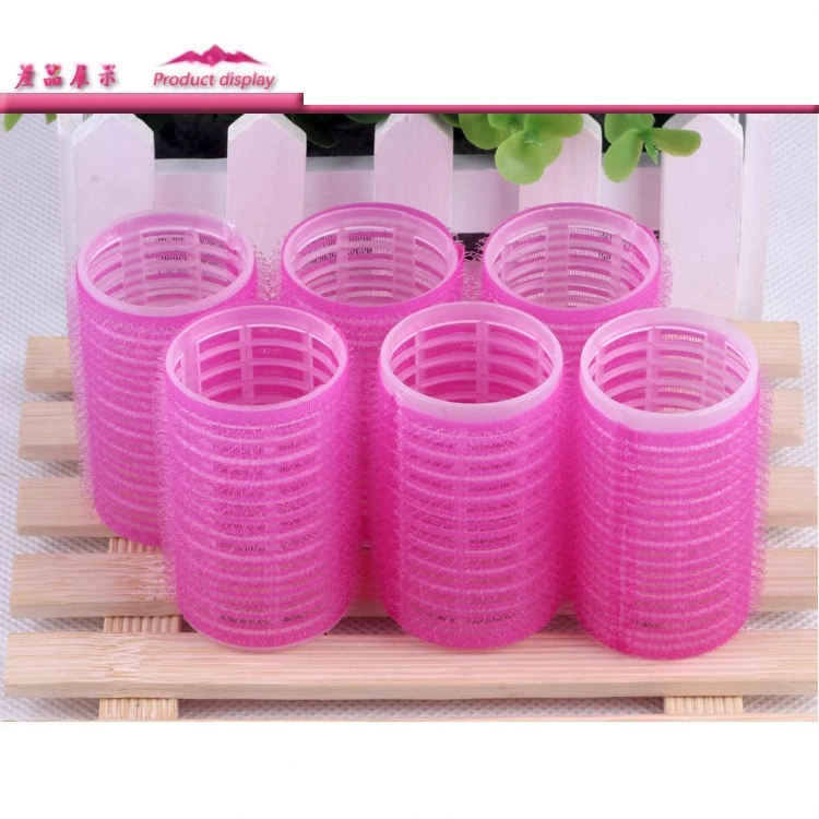 Self-adhesive Hair Rollers Magic, Plastic 3.5 cm, 6-piece Sticky Curl Kit