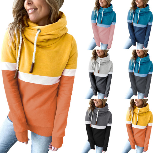 Autumn and winter new style independent station European and American TEMU women's casual pullover hooded hooded hoodie