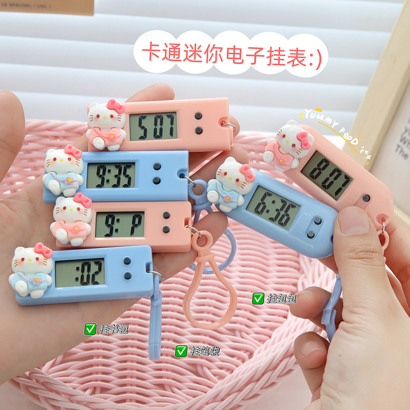 Mini Portable Electronic Watch Cartoon Cute Girly Heart-Shaped Hanging Watch Student Exam Class Study Timetable Wholesale