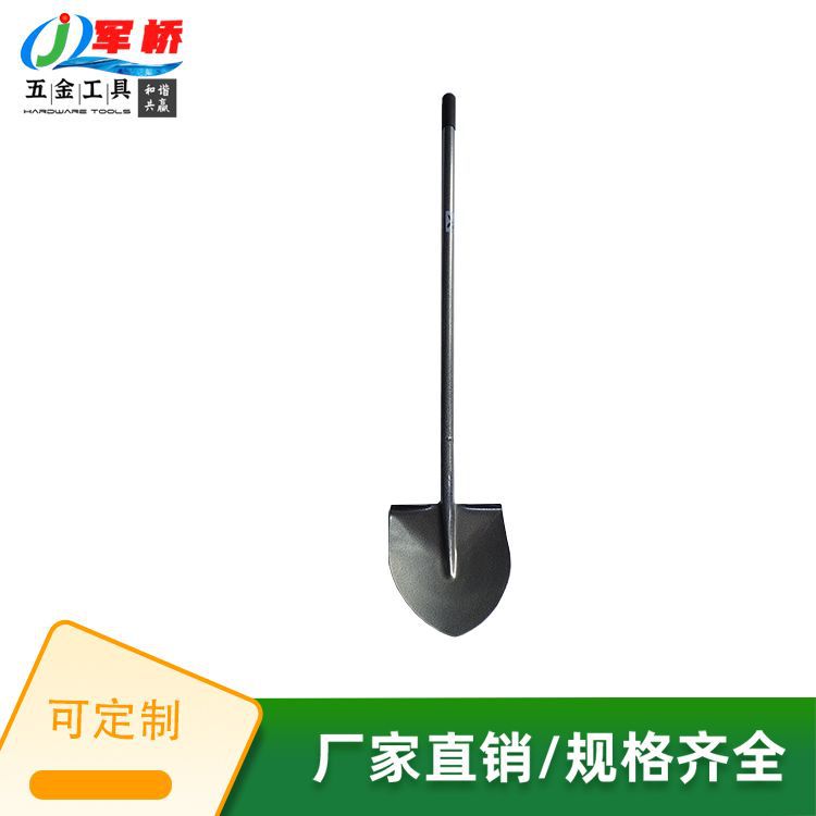 外贸铁柄锹工厂供应出口中东科威特长铁柄锹农具科威特大尖锹锰钢