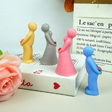 卡通玫瑰情侣香薰蜡烛硅胶模具 手工diy巧克力香石膏模具