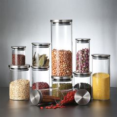 ガラス瓶 密封瓶 保存瓶 家庭用茶瓶 食品 穀物 スナック 収納 調味料入れ
