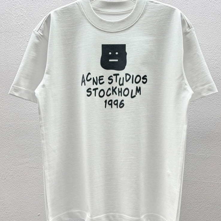 Cross-Border In-Stock European and American Pure Cotton Printed Heavyweight T-Shirts, Unisex Loose Casual Trendy Brand Short-Sleeve Shirts in Stock