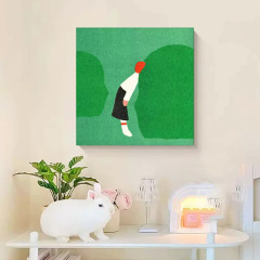 小清新ins風餐廳桌面擺畫抽象藝術客廳裝飾畫砂岩治癒系臥室掛畫