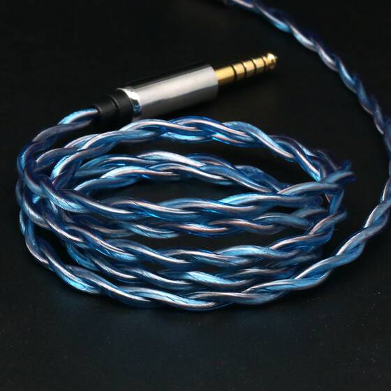 Factory Direct Sales 2-strand single crystal copper dual coaxial headset upgrade cable suitable for kz headset mmcx0.78IM series