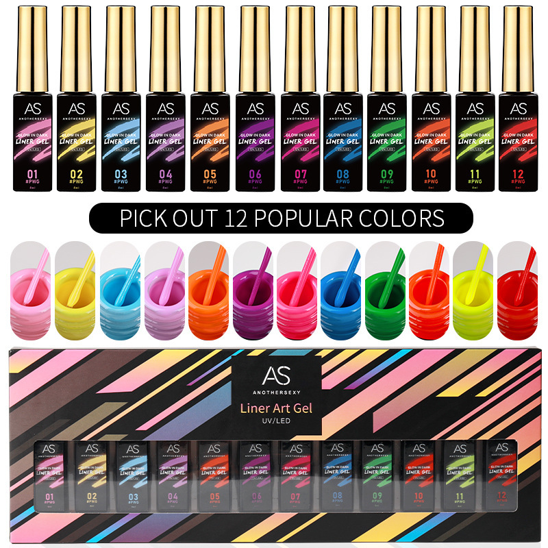 Cross-border new AS luminous cable glue 12 colors new 3D painted spray paint luminous luminous painted phototherapy glue