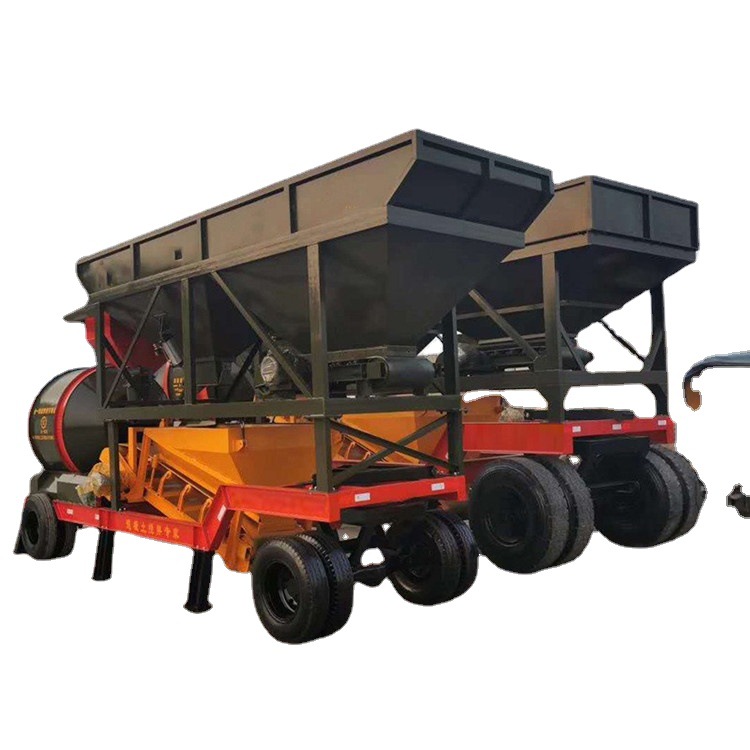 盖房铺路搅拌站 混凝土搅拌机设备 银旺免基础搅拌站厂家