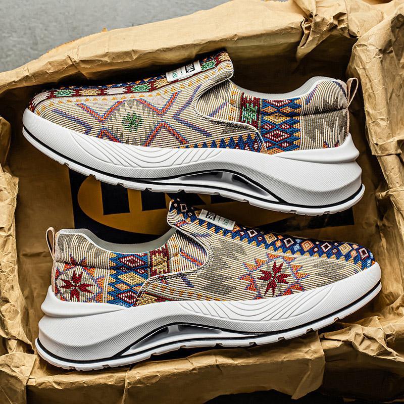 Zapatos de tela de flores de gran tamaño, zapatos de hombre, 45 ventas transfronterizas, zapatillas de lona transpirables de moda, 46 zapatillas casuales para correr, transfronterizas