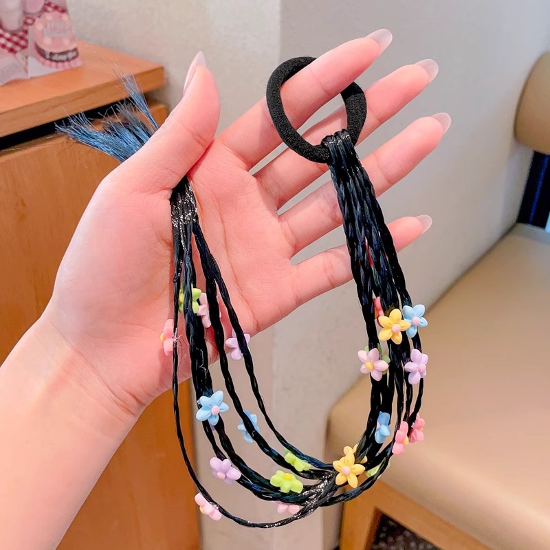 Dulce boxeo fresco peluca infantil Twist trenza anillo de pelo tocado de niña Cola de Caballo alta trenzada color de pelo cuerda de pelo accesorios para el cabello