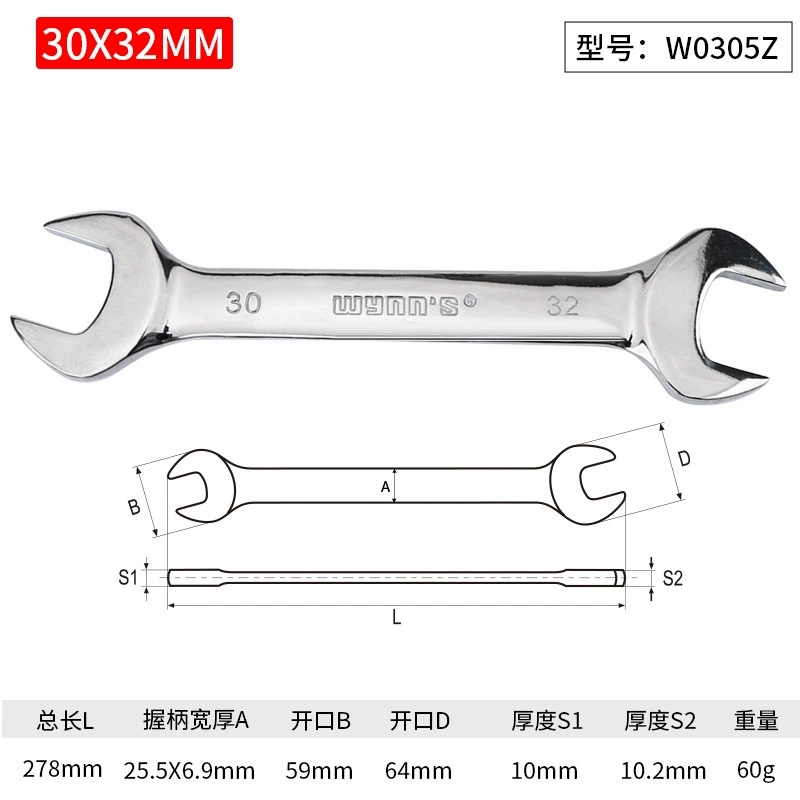 Wrench, set handmade, mirror effect