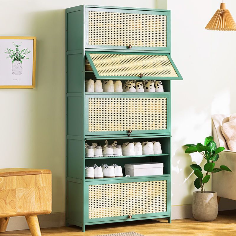 Shoe Cabinet Multi-Layer Household Shoe Rack Door Entry Storage Cabinet Dust-Proof Wall-Mounted Shoes Multi-Functional Large Capacity New Style